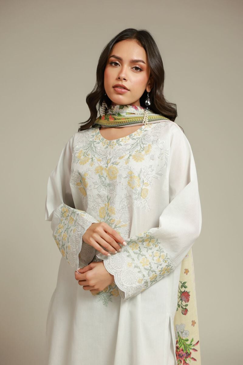 Embroidered | Dobby | Tailored 3-Piece Set | USD 75.00