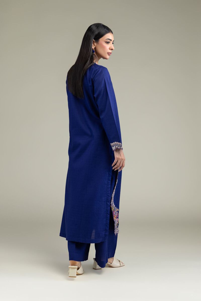 Embroidered | Cotton Dobby | Floral Scalloped Kurta | USD 45.00