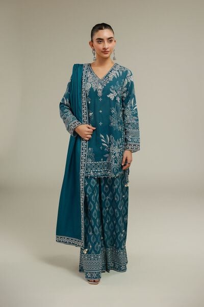 Embroidered | Raw Silk | Pants | USD 40.00