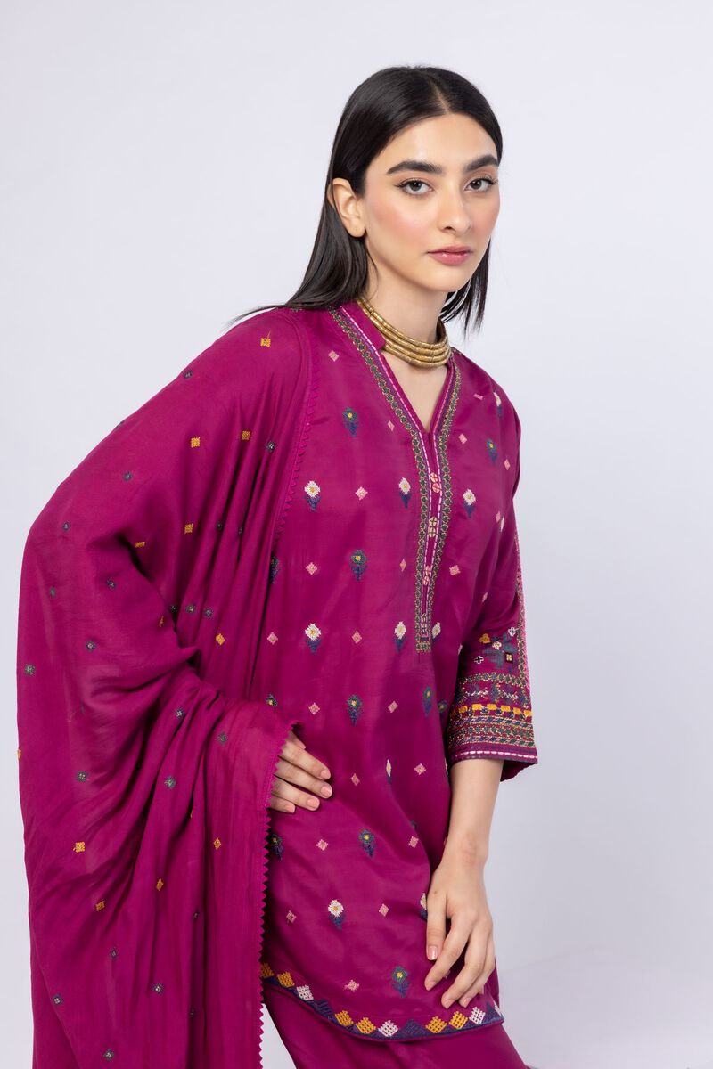 Embroidered | Light Thai Silk | Dupatta | USD 28.00