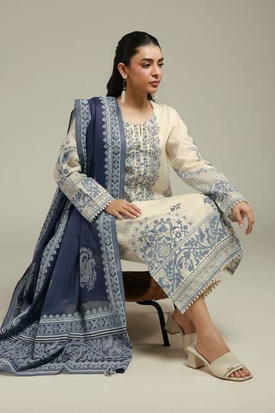 Printed | Cambric | Tailored 3-Piece Set | USD 65.00