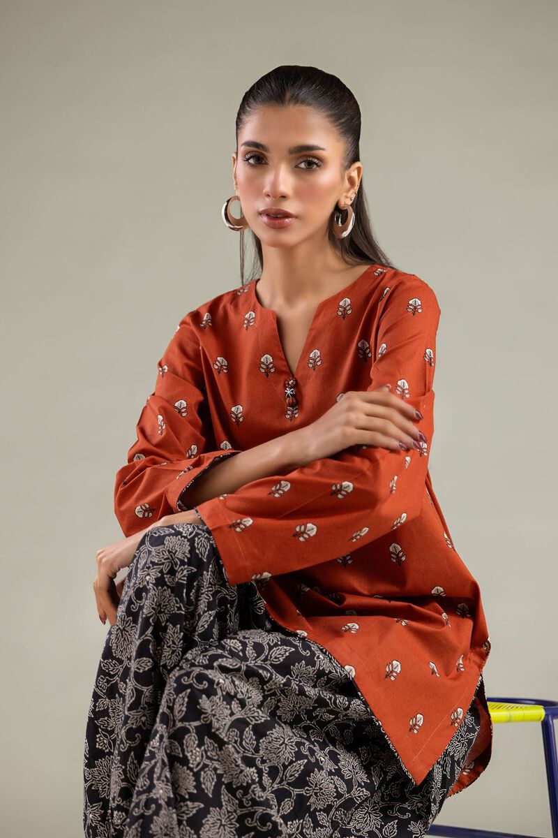 Printed | Cambric | V-neck Kurta | USD 30.00
