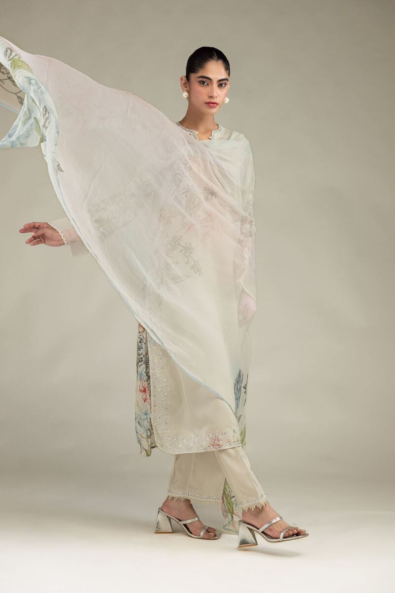Embroidered | Chiffon | Floral Chiffon Dupatta | USD 30.00