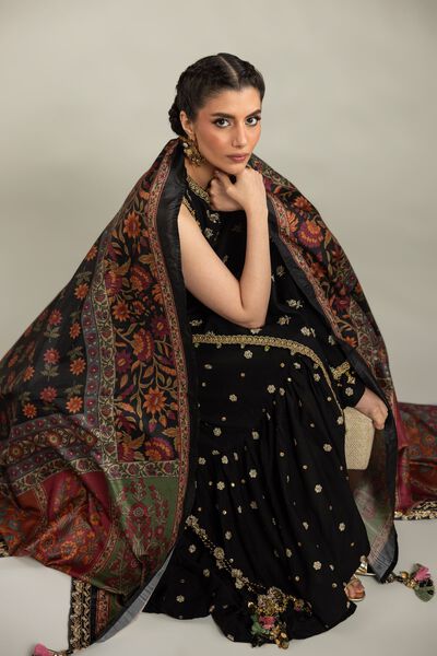 Embroidered | Raw Silk | 3-Piece Co-ord Set | USD 180.00