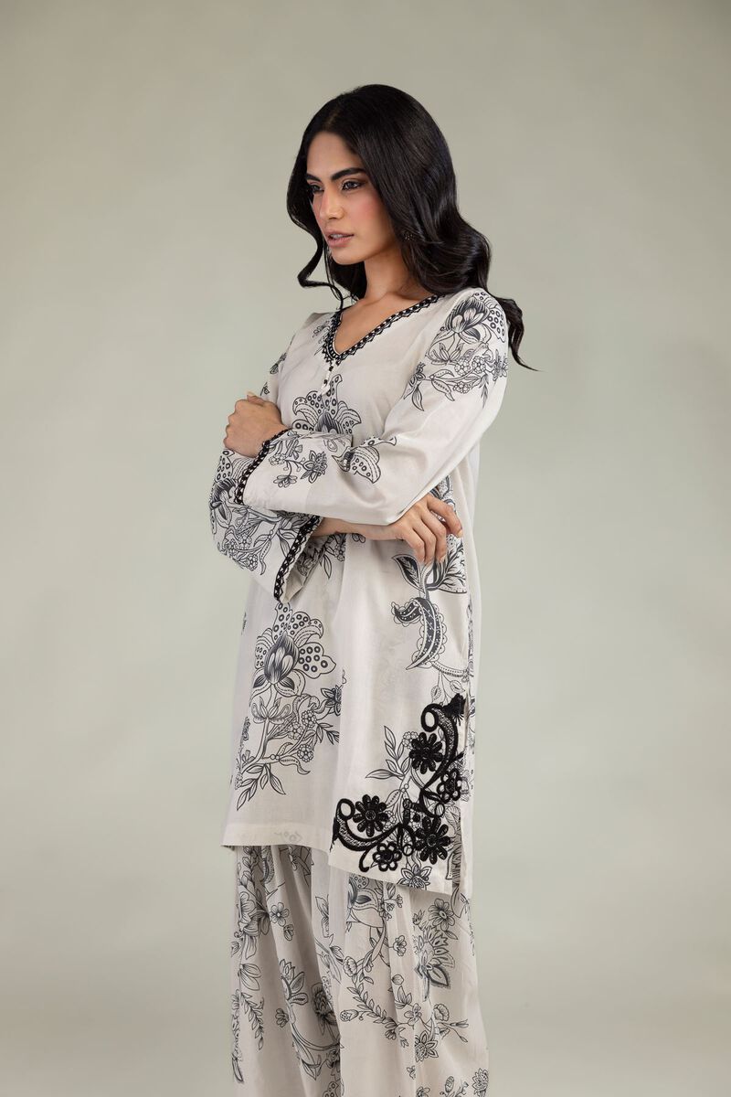 Embroidered | Cambric | Short Floral Kurta | USD 35.00