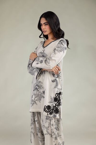 Embroidered | Cambric | Short Floral Kurta | USD 35.00