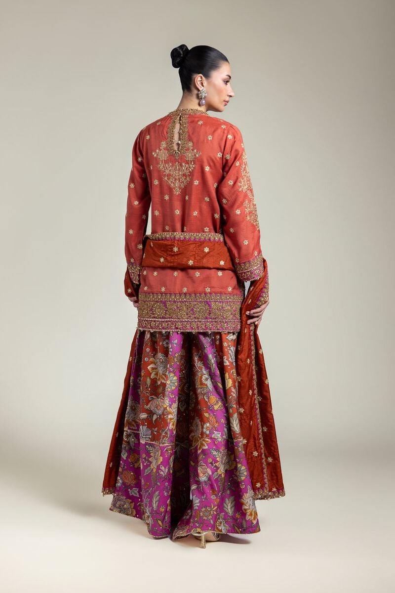 Embroidered | Raw Silk | Three-Piece Set | USD 180.00