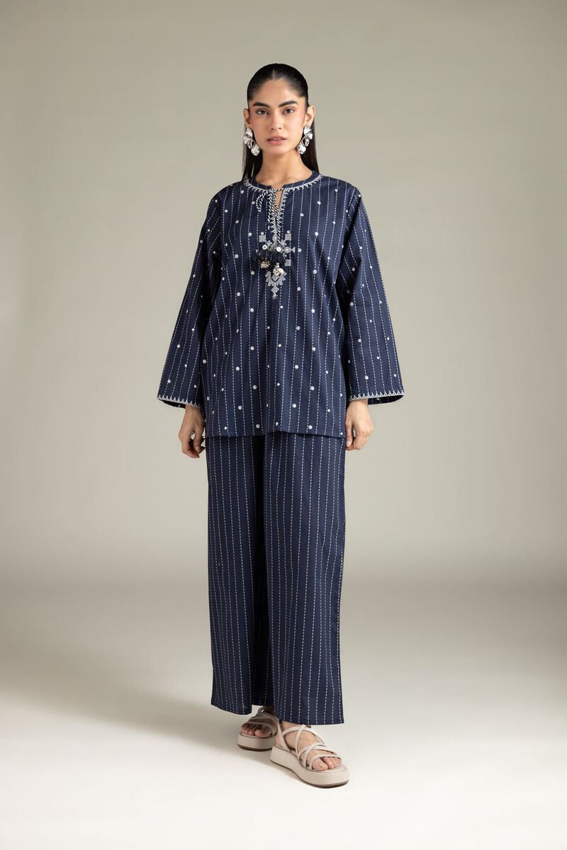 Textured Cotton | Trousers | USD 30.00