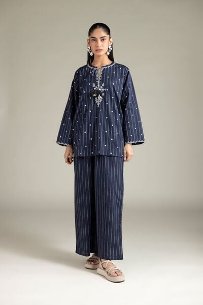 Textured Cotton | Trousers | USD 30.00