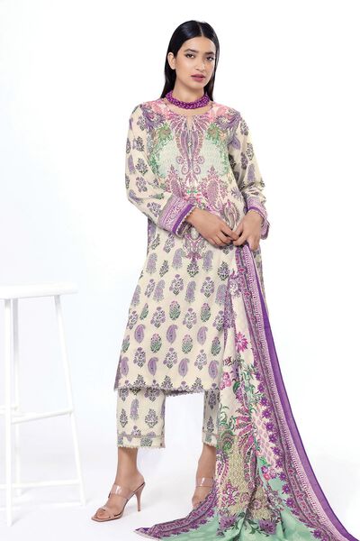 Printed | Slub Lawn | Fabrics 3 Piece | USD 12.00