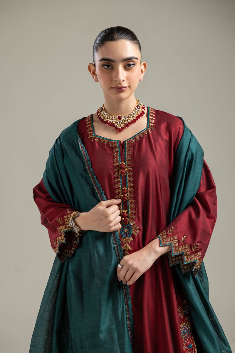 Cotton Net | Green Net Dupatta | USD 40.00