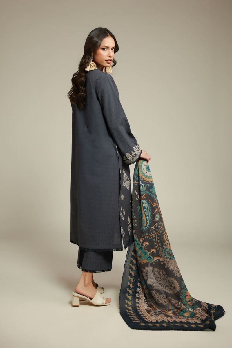 Embroidered | Dobby | 3-piece Tailored Set | USD 75.00