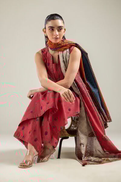 Embroidered | Mesuri | Geometric Tassel Dupatta | USD 25.00