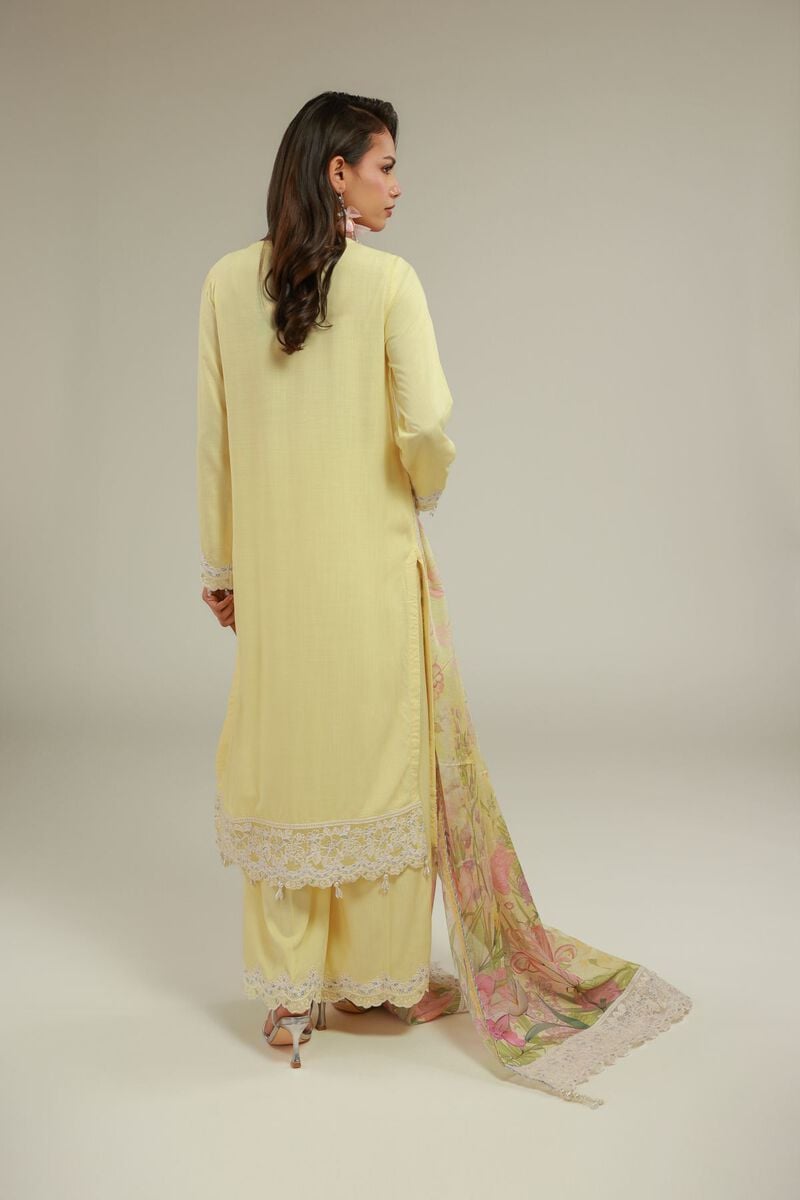 Embroidered | Raw Silk | Floral Kurta 3-piece | USD 155.00