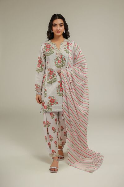 Embroidered | Cotton Viscose | Spring Floral Shalwar | USD 30.00