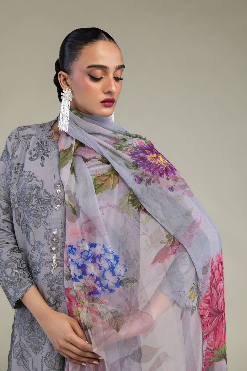 Embroidered | Chiffon | Floral Chiffon Dupatta | USD 30.00