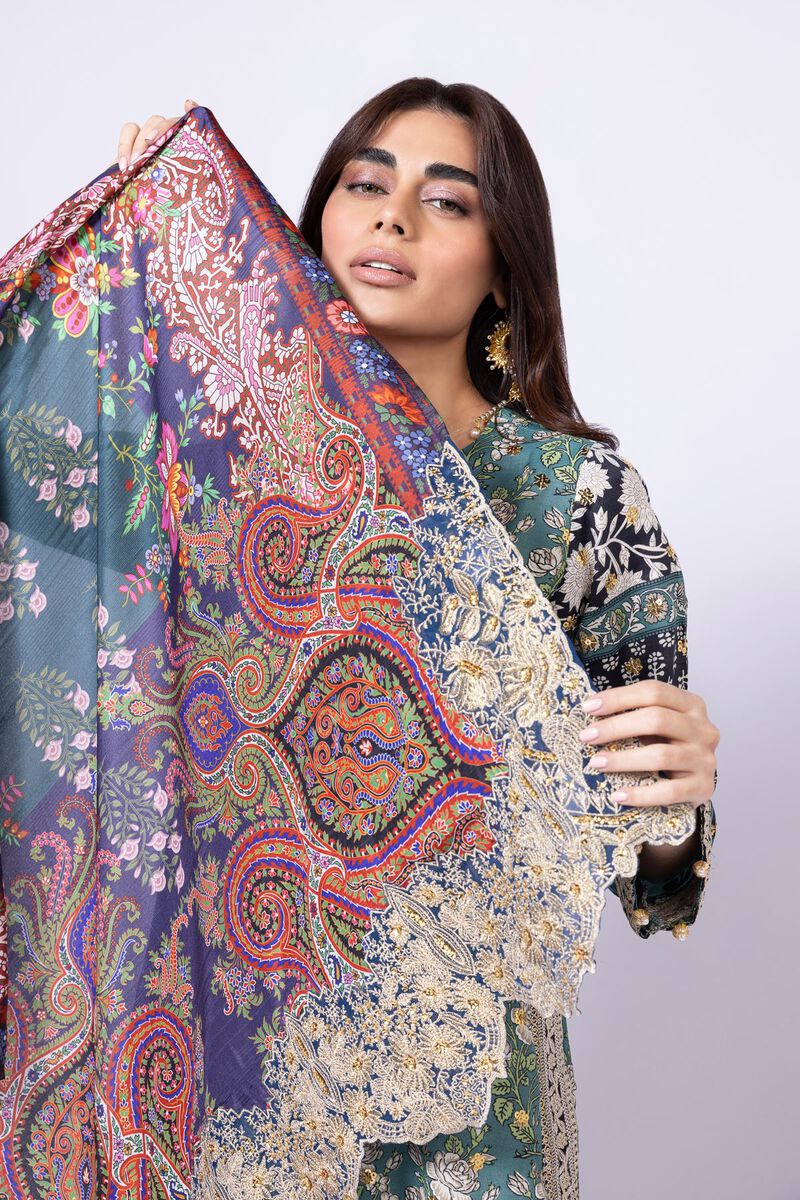 Embroidered | Tusser Silk | Dupatta | null