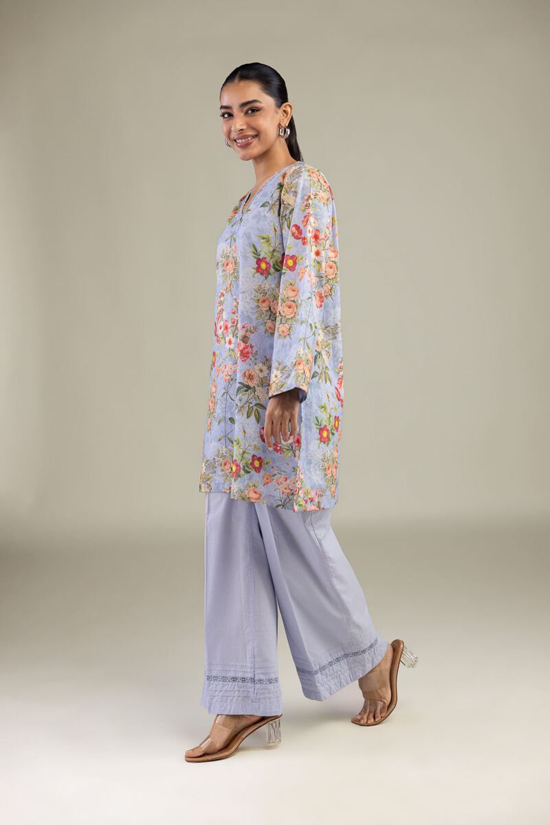 Printed | Cotton Dobby | Blue Floral Kurta | USD 35.00