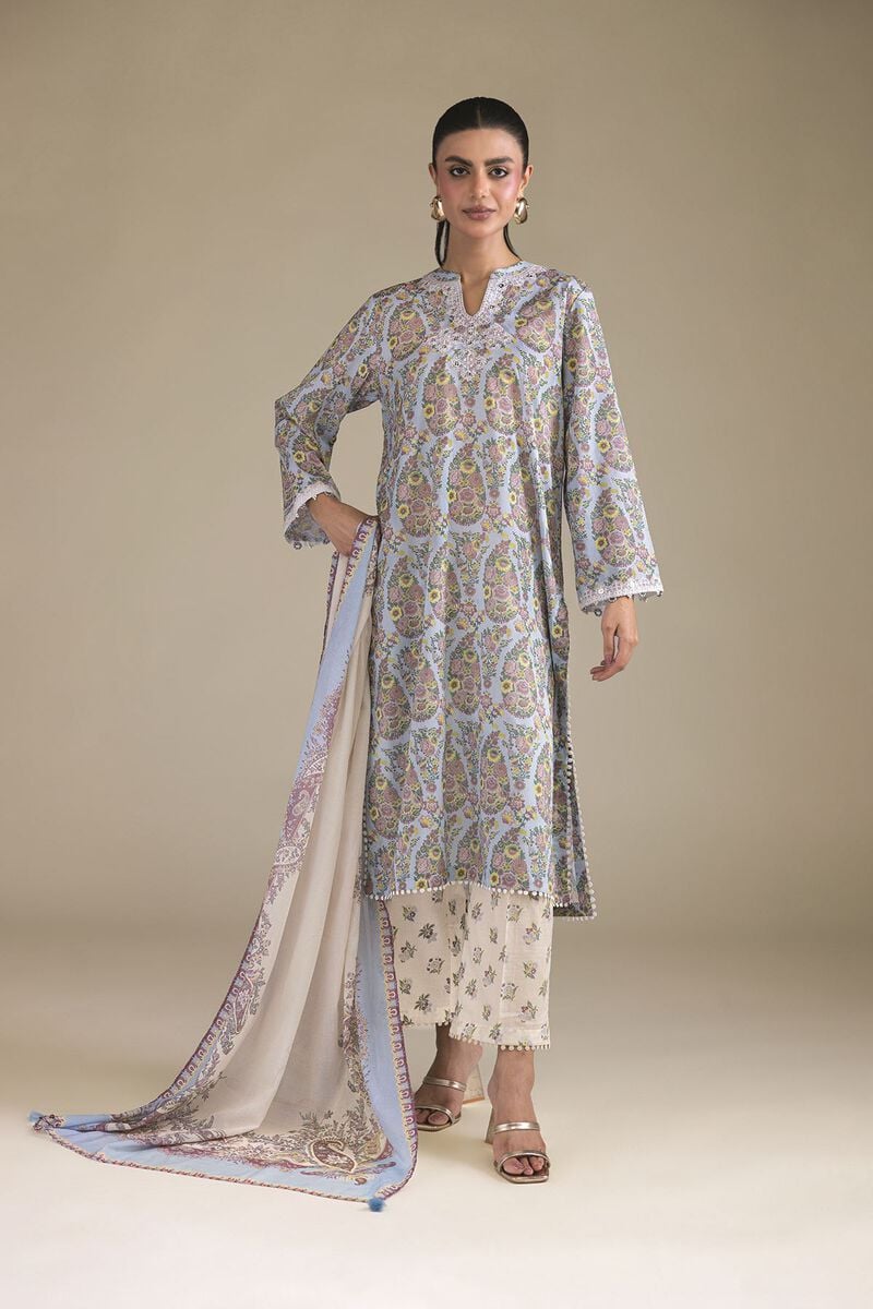 Embroidered | Cambric | Cambric Tailored 3-Piece | USD 65.00