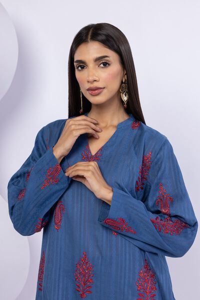 Embroidered | Leno | Kurta | USD 35.00