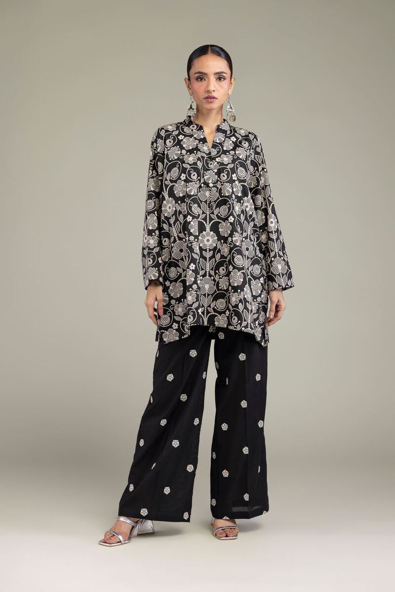 Embroidered | Cambric | Black Cambric Pants | USD 25.00