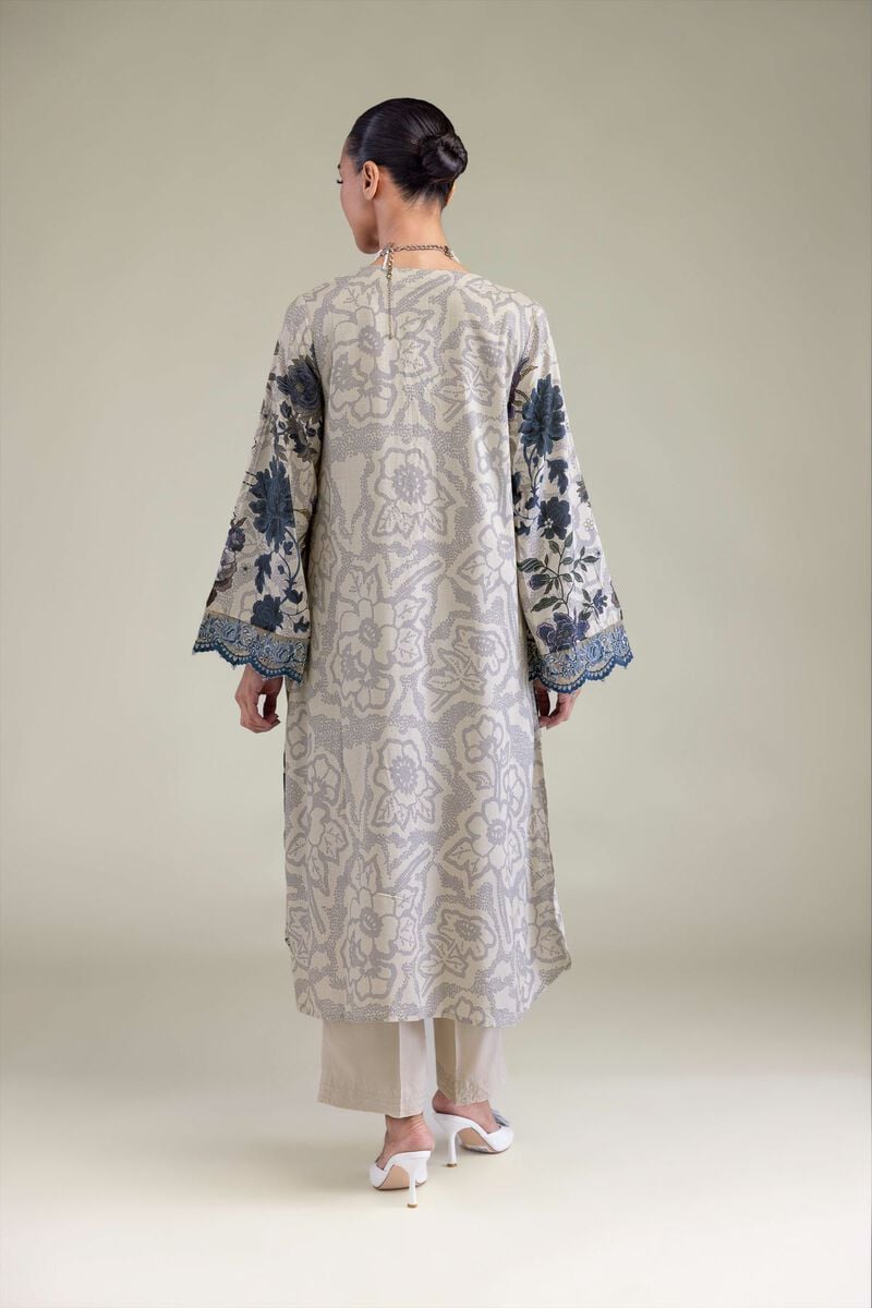 Embroidered | Raw Silk | Floral Silk Kurta | USD 60.00