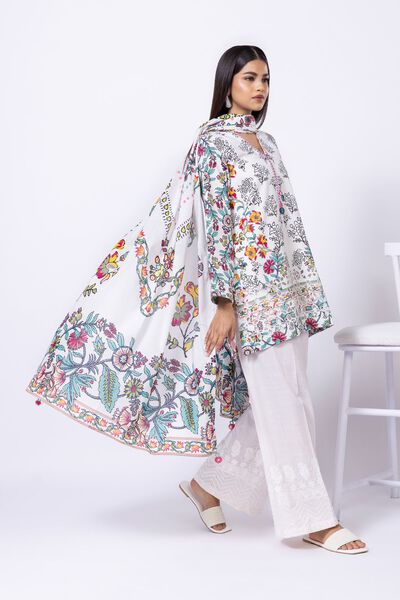Printed | Slub Lawn | Dupatta | USD 20.00