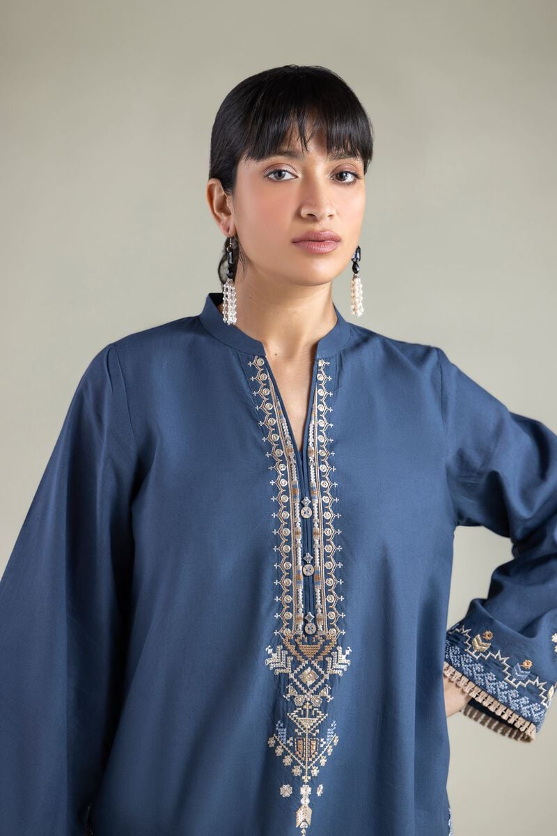 Embroidered | Cambric | Cambric Tailored Set | USD 45.00