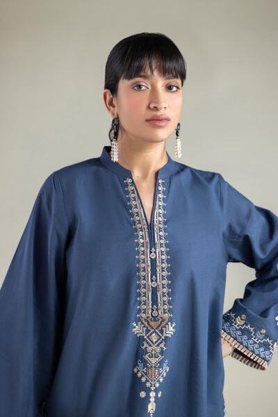 Embroidered | Cambric | Cambric Tailored Set | USD 45.00