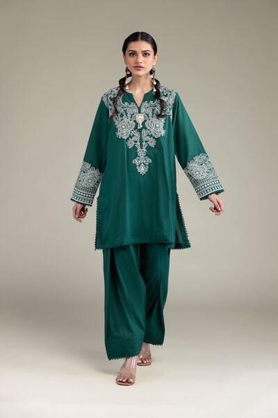 Dyed | Cambric | Green Solid Shalwar  | USD 25.00