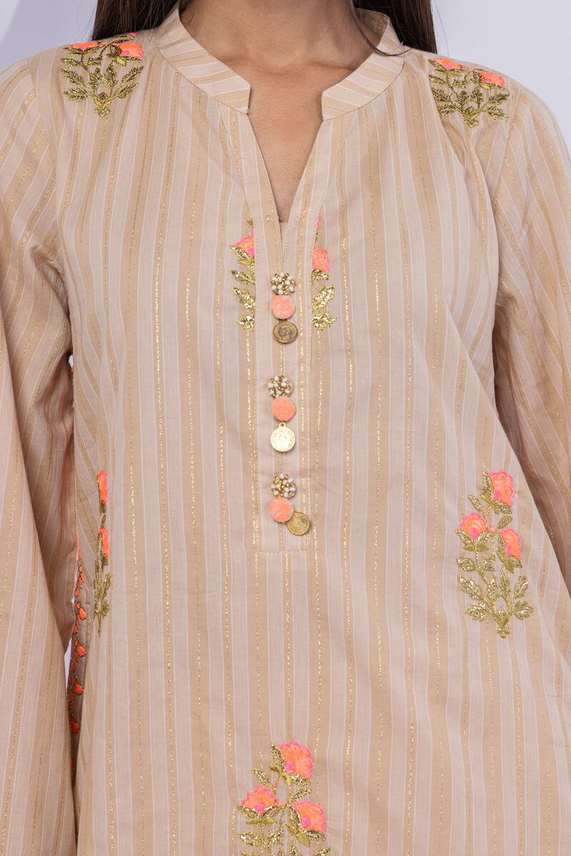 Embroidered | Lurex Stripes | Kurta | USD 20.00