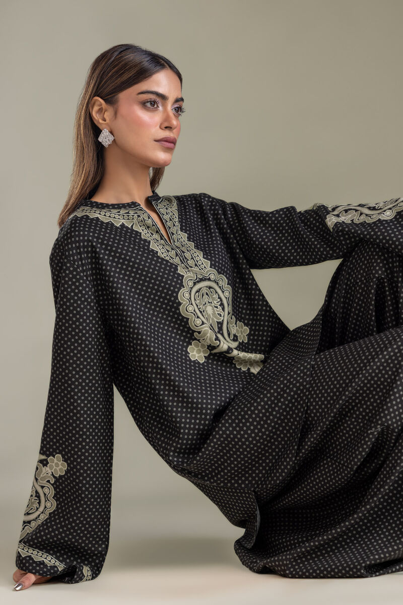 Printed | Viscose Crepe | Black Crepe Tunic | USD 40.00