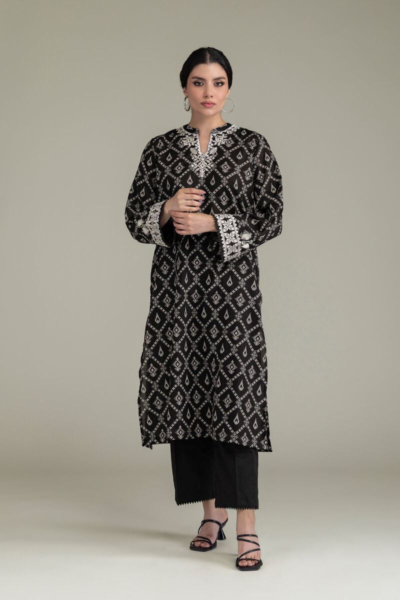 Embroidered | Lawn | Black Lawn Kurta | USD 35.00