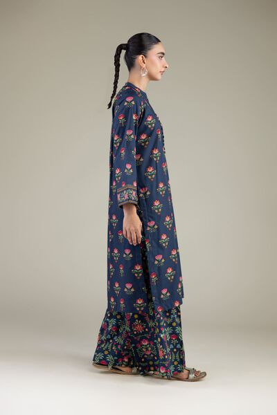 Printed | Cambric | Floral Navy Pants | USD 30.00