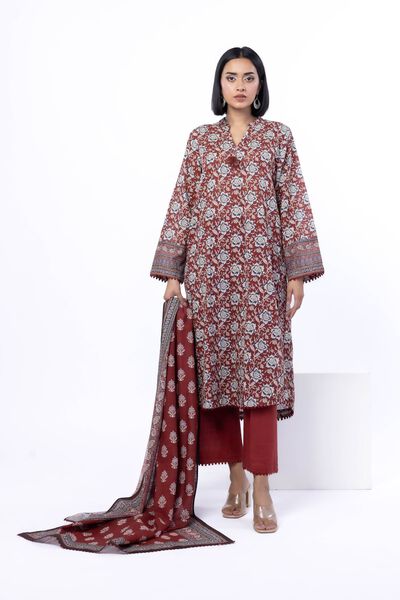 Printed | Textured Cotton | Tailored 3 Piece | USD 45.00