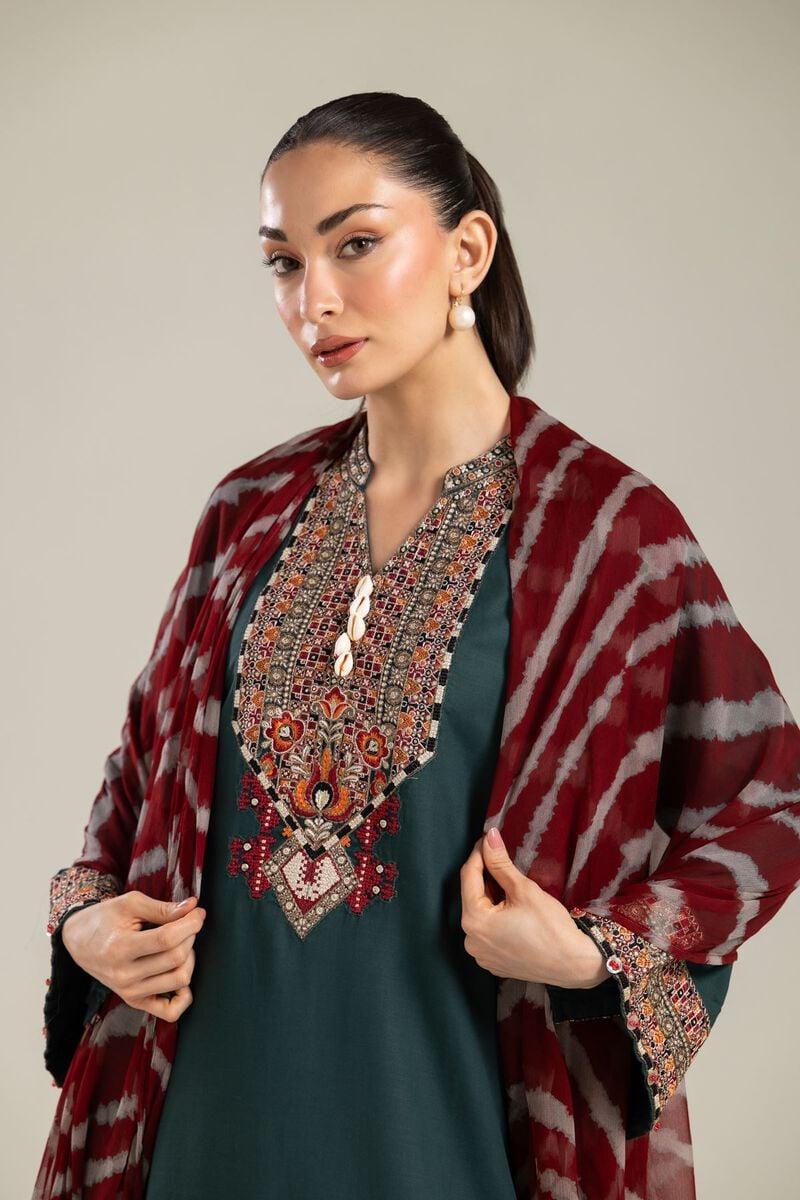 Embroidered | Chiffon | Red Dupatta | USD 30.00