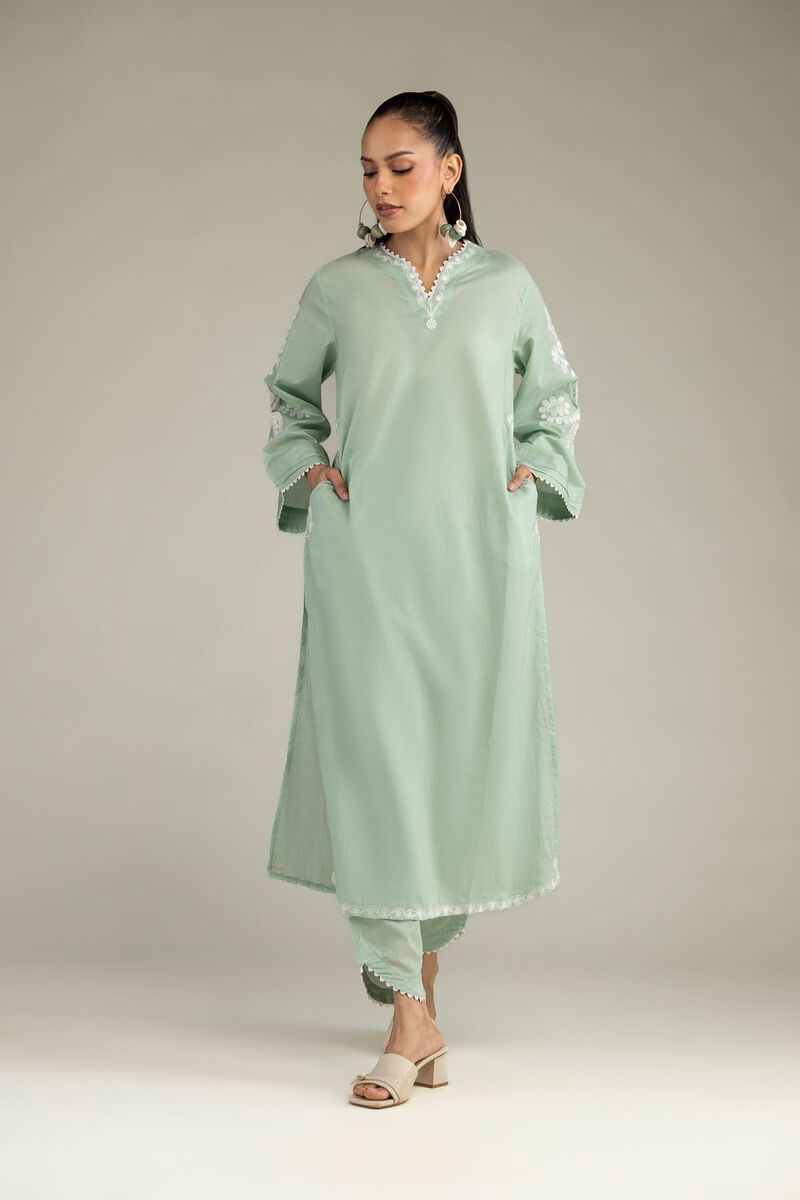 Embroidered | Cambric | Floral Cambric Kurta | USD 45.00