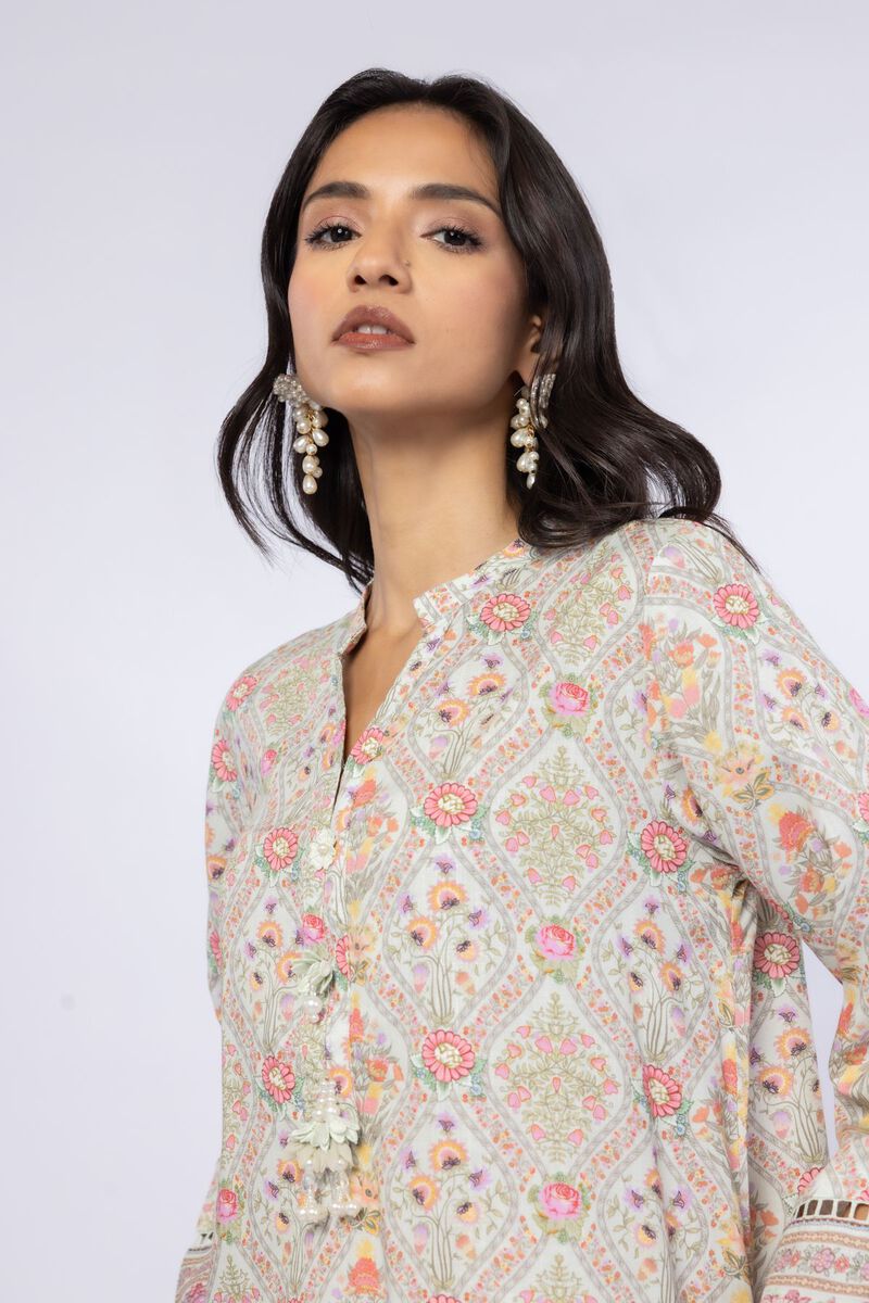 Embroidered | Crosshatch Raw Silk | Kurta | USD 35.00