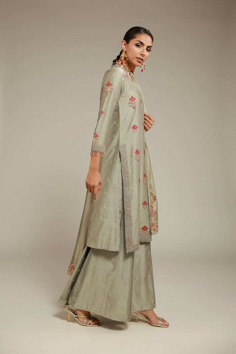 Embroidered | Raw Silk | 3 Piece Co-ord Set | USD 125.00