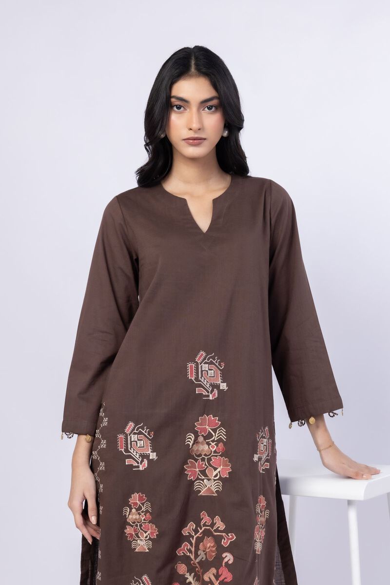 Embroidered | Crosshatch Poplin | Kurta | USD 17.50