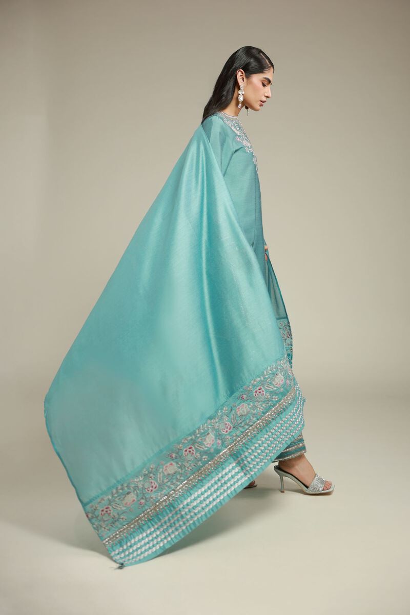 Embroidered | Raw Silk | 3 Piece Co-ord Set | USD 125.00