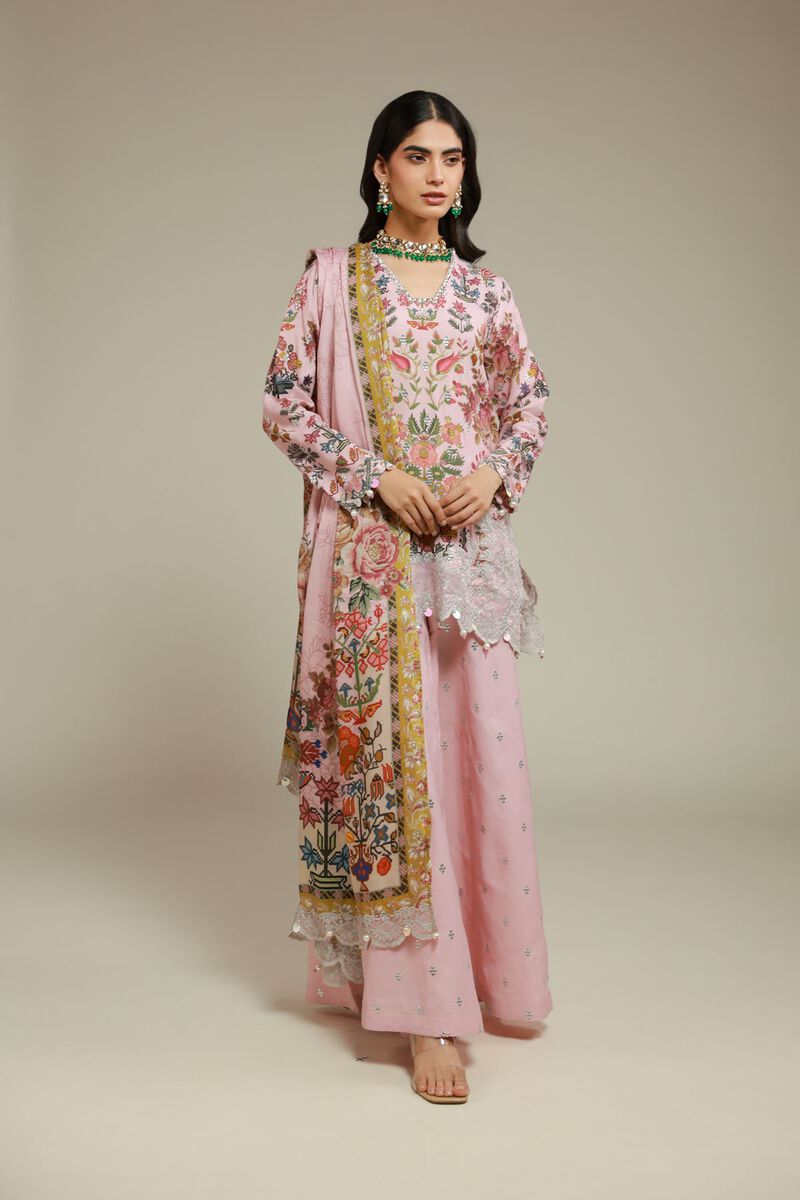 Embroidered | Raw Silk | 3 Piece Co-ord Set | USD 145.00