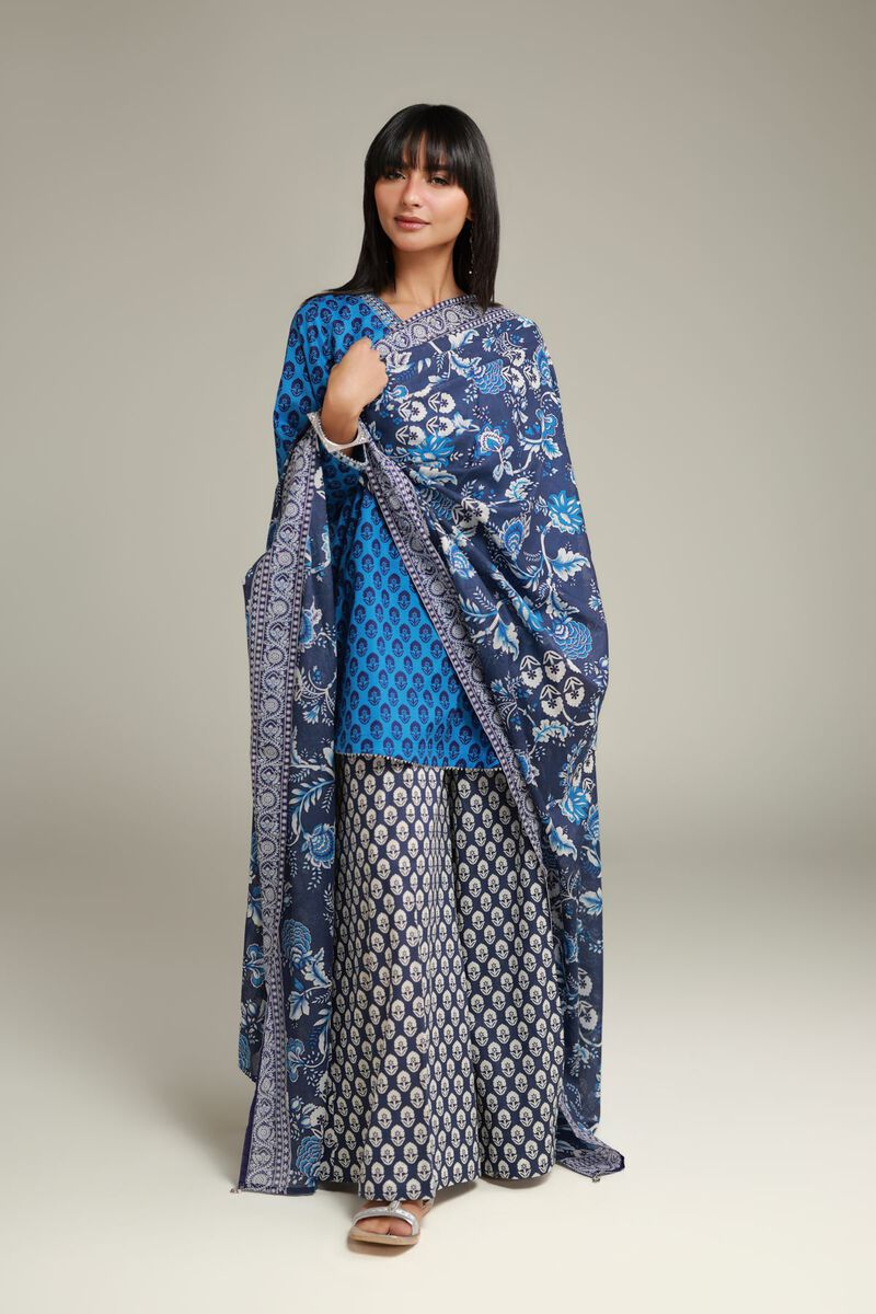 Embroidered | Lawn | Navy Lawn Dupatta | USD 25.00