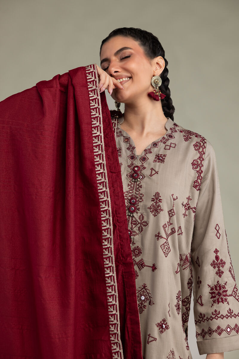Embroidered | Polyester Silk | Polyester Silk Dupatta | USD 40.00