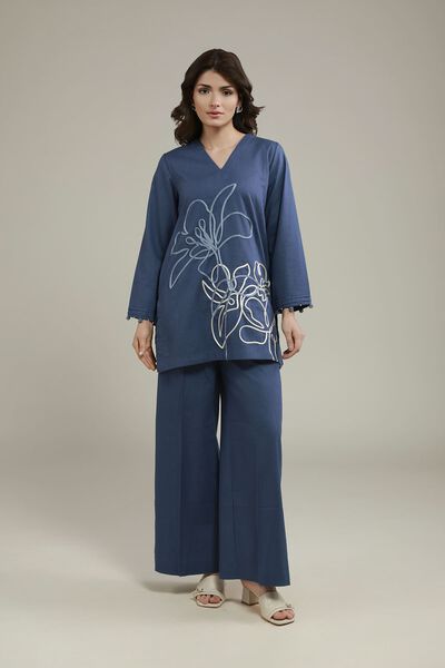 Dyed | Heavy Textured Cotton | Relaxed Solid Pants | USD 15.00