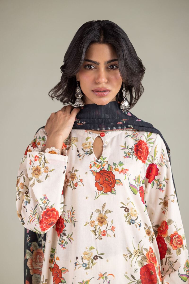 Embroidered | Cambric | Floral Tailored Set | USD 80.00