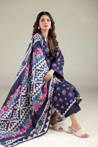 Embroidered | Textured Cotton | Floral Geometric Dupatta | USD 25.00