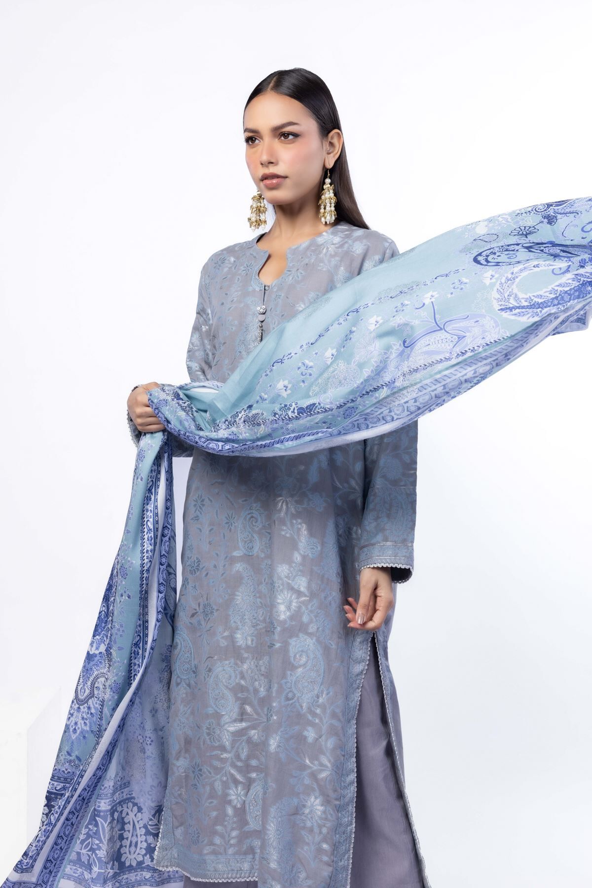 Buy Tailored 3 Piece | 0.0 N/A | T-A33-26-105FF-VG_MULTI | Khaadi