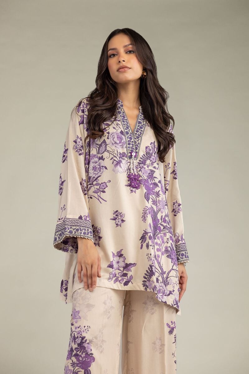 Printed | Viscose | Floral V-Neck Kurta | USD 35.00