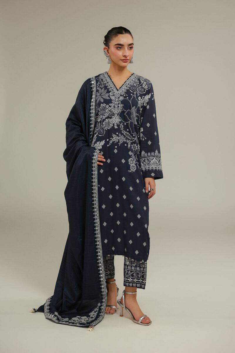 Embroidered | Polyester Silk | Geometric Threadwork Dupatta | USD 40.00